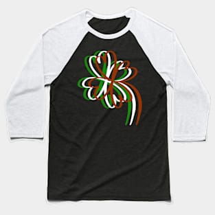 Triple Clover Irish Flag Colors St. Paddy's Day Baseball T-Shirt